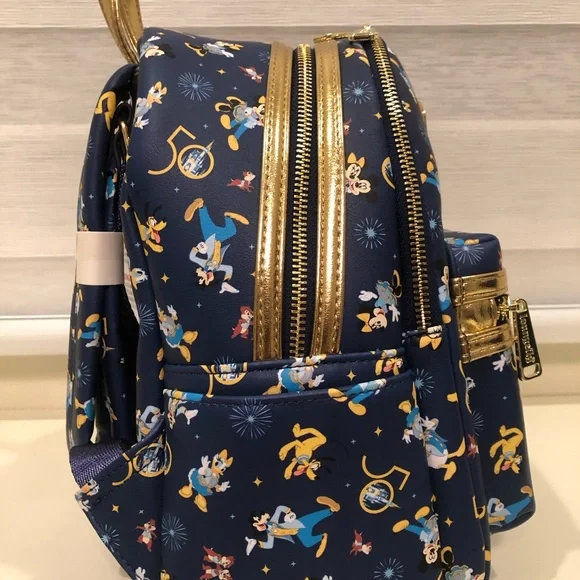💰 SOLD 💰 Disney 50th Anniversary Loungefly Backpack & Ears - Picture 5 of 6